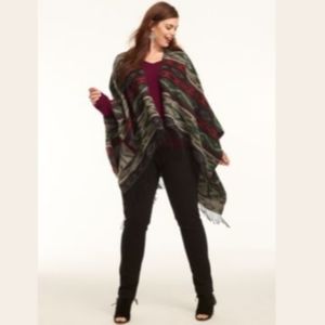 ✨ SOLD ✨ Junarose Plus Size Southwestern Blanket Cape OS